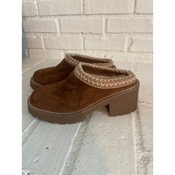 Steve Madden Brixtin Clog Chesnut Brown Women's Size 6 - Picture 1 of 5